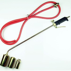 Flame Gun Liquefied Gas 3 M <b>Cable</b> Manual Ignition Copper Plated Welding Torch Straight Head 1800C <b>Heating</b> Tool - Product Image 4