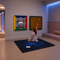 Tapis interactif à fibres optiques LED pour stimulation sensorielle, rechargeable, à changement de couleur, effet ciel étoilé