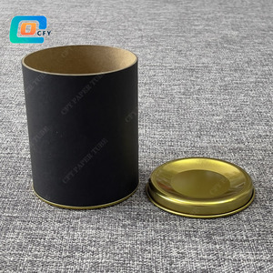 Contenitore per tubo di <span class=keywords><strong>carta</strong></span> tondo personalizzato o barattoli di plastica per imballaggio coperchi rialzati in metallo - Product Image 4