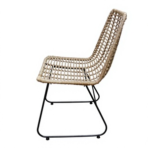 Fauteuil bistrot tendance au design moderne en rotin PE résistant aux intempéries pour l'extérieur - Product Image 4