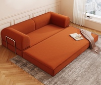 Sofá de Tela Retro para Apartamento Pequeño, Sofá Cama Plegable para Sala de Estar, Ideal para Personas que Buscan Comodidad