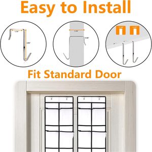Over The Door <b>Shoe</b> Organizer 12 Mesh Pockets Hanging Storage For Closet <b>Shoes</b> Clothing Organizer Large Capacity - Product Image 5