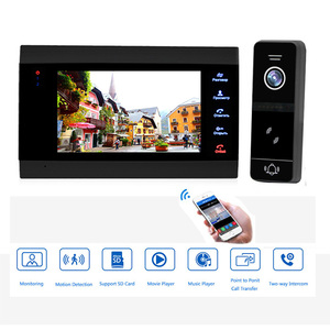 Bcomtech 7 inch <span class=keywords><strong>TFT</strong></span> màn hình cảm ứng có dây màu LCD <span class=keywords><strong>video</strong></span> cửa điện thoại hệ thống <span class=keywords><strong>intercom</strong></span> với 2 màn hình chuông cửa <span class=keywords><strong>Intercom</strong></span> - Product Image 6