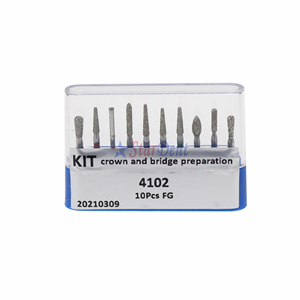 Kit di Frese per Lucidatura Dentale FG-4102, Set per Preparazione Corone e Ponti, Attrezzatura per Pulizia Denti per Dentisti - Product Image 4