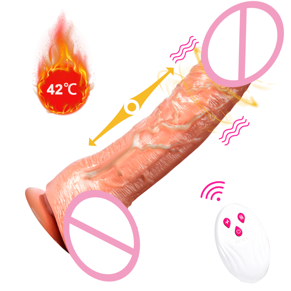 Realistischer Heiz-Dildo mit Fernbedienung