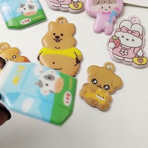 OEM <b>Cute</b> Animal PVC Keychain Small Puffy Voltage Sponge Key Charm Popular Style - Product Image 3