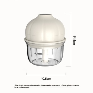 Picadora eléctrica portátil de ajo y cebolla, Mini procesador de alimentos inalámbrico resistente al agua con 3 cuchillas afiladas de acero inoxidable para uso doméstico - Product Image 5