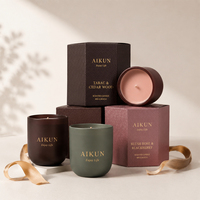 AIKUN - Juego de Caja de Regalo de Aromaterapia con Logotipo Personalizado, Bajo MOQ, con Difusor de Varillas, Vela y Spray, para Empaquetado de Pequeñas Empresas