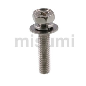 สกรูหัวแบนพร้อมแหวนรอง MISUMI รุ่น SBSET5-14 สแตนเลส 316 เกรด 8.8 สำหรับทนต่อการเสียดสี - Product Image 3
