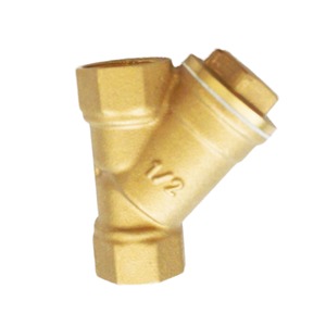 Valvola filtrante manuale a forma di Y in ottone per controllo struttura Gas acqua olio - Product Image 1