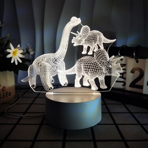 2024 New Design Kid's Favorite Night <b>Light</b> Christmas Dinosaurs 3D <b>Light</b> Night with Remote Control - Product Image 1