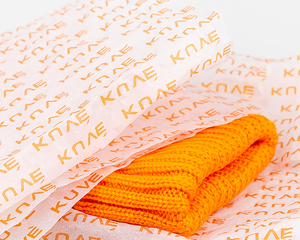 Papier de soie de haute qualité en gros, logo de marque en or, papier d'emballage personnalisé, logo imprimé, papier d'emballage - Product Image 1