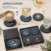 Sous-verre en caoutchouc PVC souple avec logo 3D en relief personnalisé, résistant à la chaleur, antidérapant, imperméable, pour café, thé, bar
