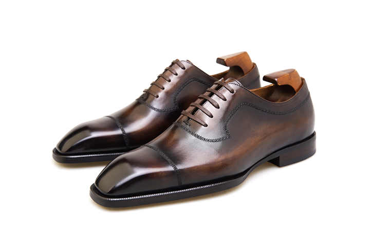 OMDE New Alligator Pattern Genuine Leather Men Dress Formal Shoes Business Cow Leather Men's Ankle Boots Straps Wedding Shoes