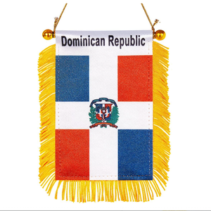 Drapeau de pays du Nigeria imprimé double face de haute qualité Mini bannière frangée à accrocher à la fenêtre de la <span class=keywords><strong>voiture</strong></span> - Product Image 3