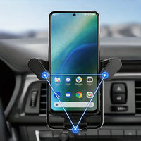 Support de téléphone pour voiture, fixation sur grille d'aération, support de téléphone portable, support GPS pour appareils mobiles de 4,7 à 6,7 pouces