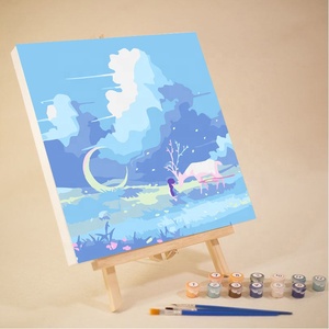 ชุดระบายสีตามตัวเลข Sunset Night Sky Valley สำหรับผู้ใหญ่และเด็ก ปรับแต่งได้ พร้อมกรอบ - Product Image 5