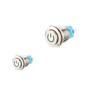 Chinakel 19mm illuminated with led metal push button switches buttons switch