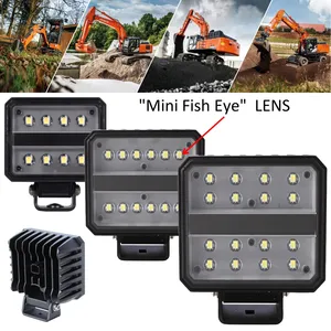 Tractor Oem Work Light Square Wide Beam Angle Work Lamp 4.5inch Square Car Led Work Light 40W Flood Lamp