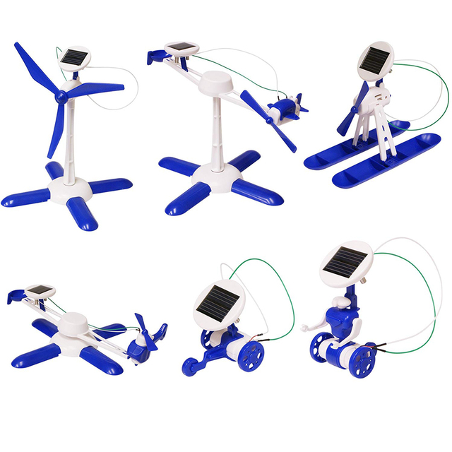 Easy to Assemble Kids 6 in 1 Solar Power Robot Toy 2111 STEM Educational Learning DIY Solar Power Robot for Children Gifts