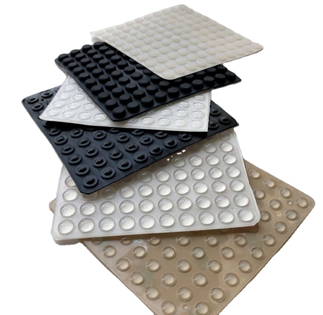 Deson Self Adhesive Black Anti Slip Round Rubber Bumper Pads Silicone Feet Pads Sticky Silicone Shock Absorber