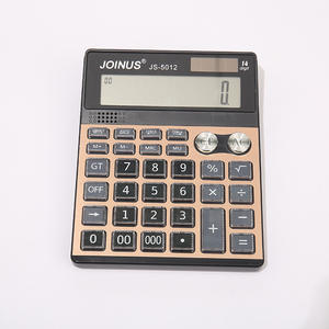 Calculatrice solaire Joinus Js-5012, 12 chiffres, double alimentation, or, cadeau d'affaires, calculatrice à usage général - Product Image 2