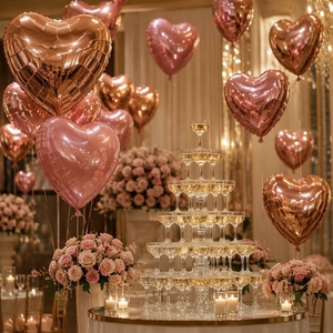 Globos de Aluminio en Forma de Corazón Pequeño de 10 Pulgadas, Decoración para San Valentín, Graduación, Bodas y Fiestas - Product Image 6