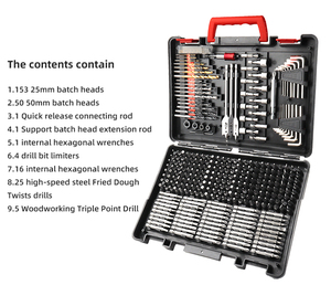 Juego <span class=keywords><strong>de</strong></span> brocas helicoidales Hss <span class=keywords><strong>de</strong></span> 318 Uds., Kit combinado <span class=keywords><strong>de</strong></span> madera plana, broca <span class=keywords><strong>de</strong></span> punta <span class=keywords><strong>de</strong></span> madera, taladro <span class=keywords><strong>de</strong></span> mampostería, juego <span class=keywords><strong>de</strong></span> brocas <span class=keywords><strong>de</strong></span> destornillador - Product Image 6