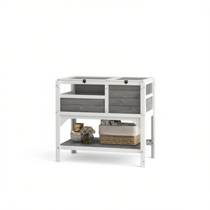 Habitat para animales pequeños Db, casa de madera de varios niveles para tortugas y otras mascotas. - Product Image 1