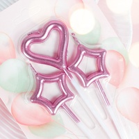 Festival Feier Back party Net Red Cake 3 Pcs Exquisite Love Star Wunder kerze Aushöhlen vergoldete Geburtstags kerzen