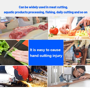 Gants résistants aux coupures en maille de fil d'acier inoxydable pour <span class=keywords><strong>boucher</strong></span> et chef, gants de sécurité pour la cuisine avec doublure respirante confortable - Product Image 4