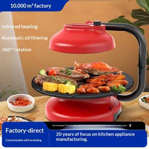 Grill électrique coréen sans fumée, plaque de cuisson antiadhésive pour usage domestique en intérieur, 1390W, commande par bouton - Product Image 3