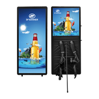 Boîte à lumière LED rechargeable portable, panneau d'affichage numérique extérieur, éclairage d'affiche en aluminium