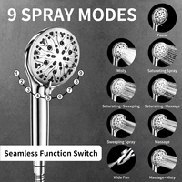 Système de Douche Double pour Couple, Fourniture d'Usine, Ensemble de Douche Pluie Coulissant Gauche-Droite avec Fixation Magnétique