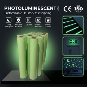 <span class=keywords><strong>Film</strong></span> photoluminescent en PVC, 6 heures de luminescence dans le noir, imprimable, auto-adhésif, pour signalisation d'entrepôt, signalisation de sécurité - Product Image 3