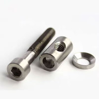Kit de vis de fixation pour selle de vélo, boulons en titane GR5 avec écrou et rondelle M5X30, anodisés arc-en-ciel, résistants à la corrosion, pour tige de selle de vélo