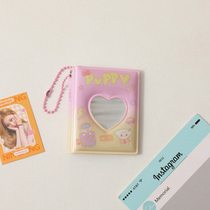 Dibujos animados 2 pulgadas mini álbum de fotos corazón hueco colgante tarjeta mini álbum llavero para almacenamiento ídolo foto tarjeta - Product Image 6