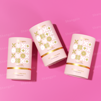 Emballage de parfum de luxe boîtes kraft dorées bouteilles de parfum rondes boîte cadeau tube en papier