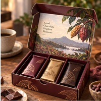Boîte d'expédition personnalisée brillante en carton ondulé E-Flute pour dégustation de chocolats, emballage cadeau rigide en carton pour abonnement e-commerce