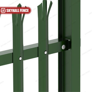 Groothandel Gepoedercoat W D Bleke Ronde Top Enkele Puntige Driepuntige Veiligheidshekwerk Stalen Palissade Hek - Product Image 5