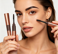 Gel teintant pour sourcils facile à appliquer, technologie de teinture, brosse à lame portable, petit plateau incurvé, logo personnalisé OEM