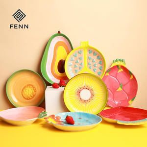 Vente chaude Nouveaux designs populaires Écologique Logo personnalisé <span class=keywords><strong>Mignon</strong></span> Service de table en porcelaine en forme de fruit pour la vente en gros de services de table - Product Image 1