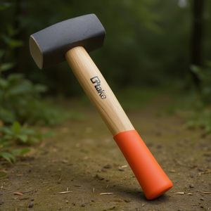 Ttake Bricklayer's Mallet 5080 Wooden Handle With <b>Rubber</b> Grip For Masonry Work - Product Image 3