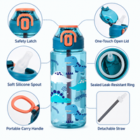 Bouteille d'eau en PC avec paille pour enfants GY-534 600ml, personnalisable OEM, MOQ 3000 pièces, logo, couleur, matériau, emballage pour importateurs et distributeurs