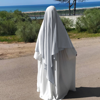 Tissu Nida Doux en Gros, Accessoires de Vêtements Musulmans Traditionnels, Abaya EID, Robe Musulmane pour Femmes, Khimar Une Couche