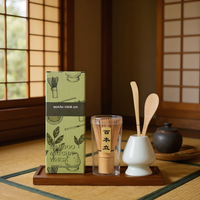 Fouet Matcha en bambou de haute qualité Ensemble de brosses Matcha faites à la main personnalisable Kit de démarrage pour les amateurs de café et de thé avec logo personnalisé