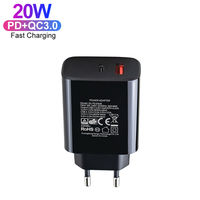 Adaptateur secteur USB-C 20W à charge rapide PD certifié CE GS TUV, chargeur USB Type C 20W pour iPhone 16 17 Pro Max (vente en gros)