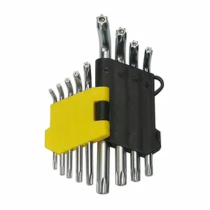 9 יח'\סט מומנט ברגים Torx שקע משושה מפתח T10-T50 אוניברסלי Hex מפתח ברגים סט