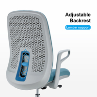 Mobilier de bureau luxueux Chaise de bureau ergonomique pivotante et tournante pour ordinateur Chaise de bureau en maille à dossier moyen pour le bureau