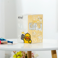 Boîte à savon en forme de canard transparente, motif mignon imprimé sur mesure, matériaux recyclés, emballage en plastique transparent, décoration de salle de bain, vente au détail